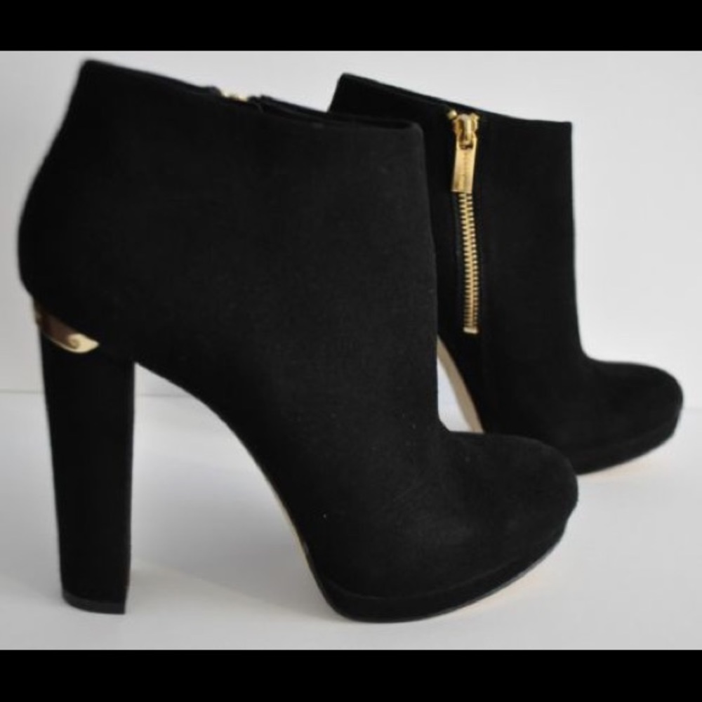 *SOLD* Michael Kors HAVEN Black Suede Ankle Boots - Picture 2 of 4